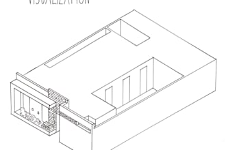 hand draw isometric architecture