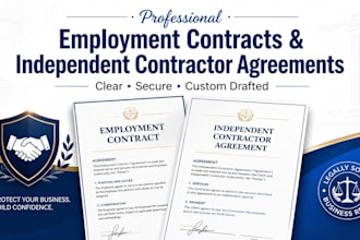 draft professional employment contract and independent contractor agreement
