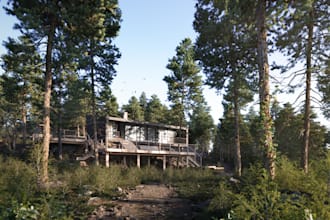 create realistic 3d exterior render