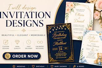 design modern digital invitations for weddings, birthdays, and events