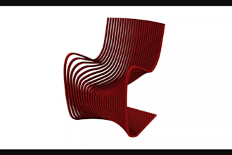 design parametric furniture and modern 3d chair models for cnc and rendering