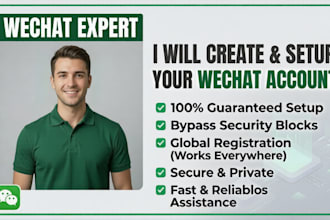 create and setup your wechat account
