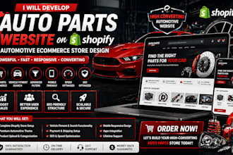 design profitable shopify store car parts dropshipping website elite auto parts