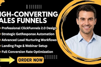 build a high converting clickfunnels or getresponse sales funnel