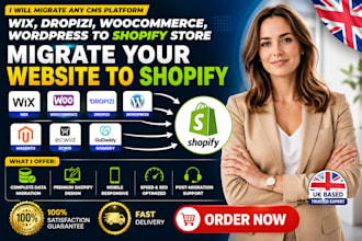 migrate any cms platform wix dropizi woocommerce wordpress ionos to shopify