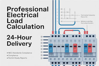 electrical circuit load calculation for permit approval in 24 hours