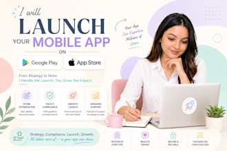 launch your mobile app on play store and app store