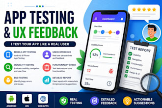 test your app and provide detailed UX and usability feedback, user testing