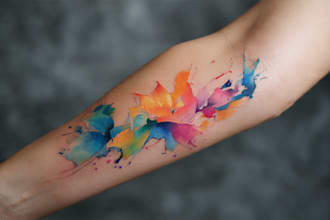 create a watercolor tattoo design