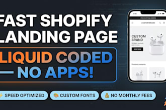 design shopify landing page using pagefly or gempages