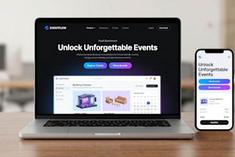 event website party rental website landing page design wix landing page