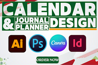 design custom calendar, planner, journal using  indesign