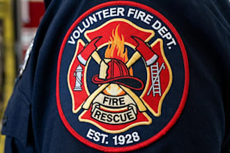 create modern firefighter logo t shirt design