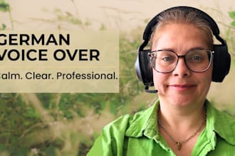 looking for a calm, clear and trustworthy german voice that sounds natural