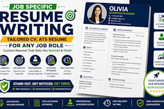job specific resume writing tailored CV ats resume for any job role