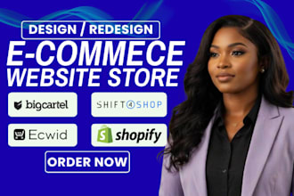 design, fix, big cartel, ecwid, shift4shop store, bigcommerce opencart shopify
