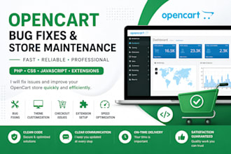 fix bugs and develop PHP, opencart, wordpress websites