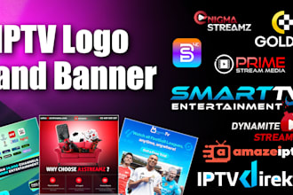 design an iptv logo or ads banner for your website or app