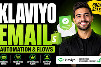 setup klaviyo welcome flow shopify VIP design email newsletters automation