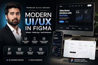 design premium UI UX design for mobile app and website