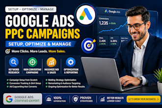 setup google ads adwords PPC campaigns optimize your ads account