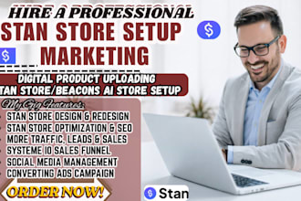 setup stan store etsy stan store marketing systeme io digital product beacons ai