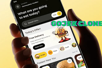 build gojek clone app, taxi booking app, handyman app food delivery app