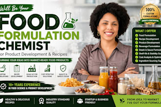 food formulation chemist for product development and recipes