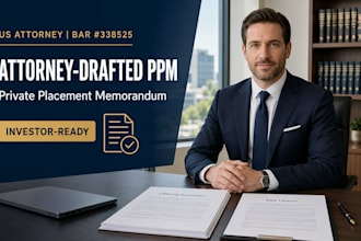 draft private placement memorandum for fundraising ppm and reg d as an attorney