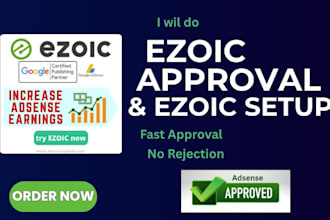 do ezoic setup, ezoic approval and google adsense approval