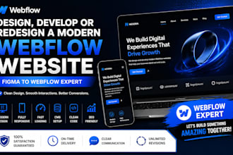 be your webflow developer for webflow website design