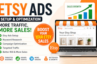 setup and optimize etsy ads to increase traffic, sales and ROI