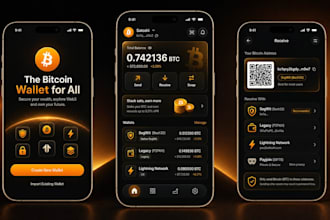 develop a bitcoin wallet app with segwit, legacy and lightning network support