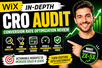do an in depth wix cro website audit cro review and fix wix bug issues