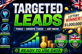 provide targeted leads for forex, sweeps takes and any niche