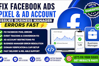 fix facebook ads pixel ad account issues business manager errors fast