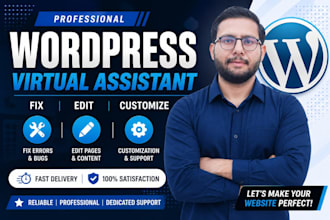 be your wordpress VA for website edits and fixes