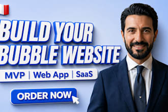 build your bubble io website, no code web app, saas mvp development