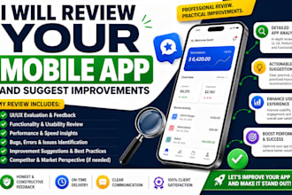 qa review and test ios app, website review, and android app user experience