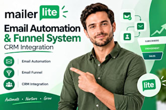 build mailerlite email automation email funnel system CRM integration