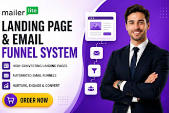 build mailerlite landing page email funnel system and account optimization