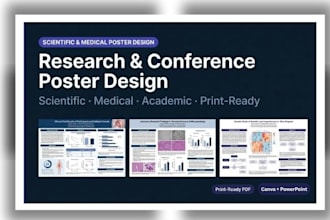 design a premium scientific, academic thesis defense and research presentation