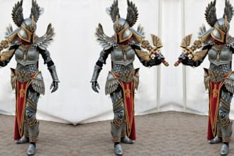 custom wearable full anime cosplay creation 3d print kinght armor prop weapon