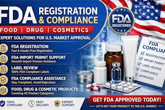 fda registration import permit for food, drug cosmetics in USA, fda label review
