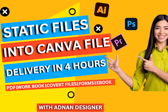 convert PDF to canva editable with same layout