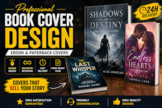 do book cover design, ebook cover design, KDP book  design