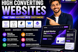 design high converting websites on carrd tilda framer webflow and leadpages