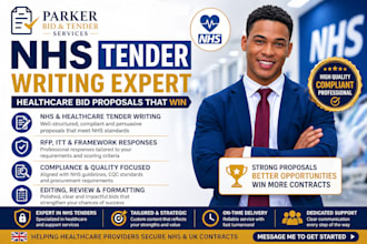 write nhs and healthcare UK tender bid proposals