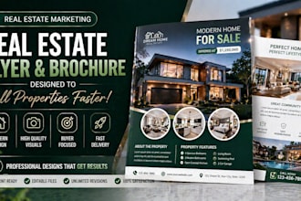 real estate listing flyer, property brochure, realtor marketing flyer