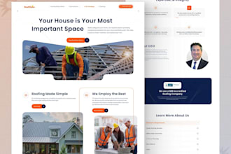 design conversion handyman website, roofing construction, plumbing website